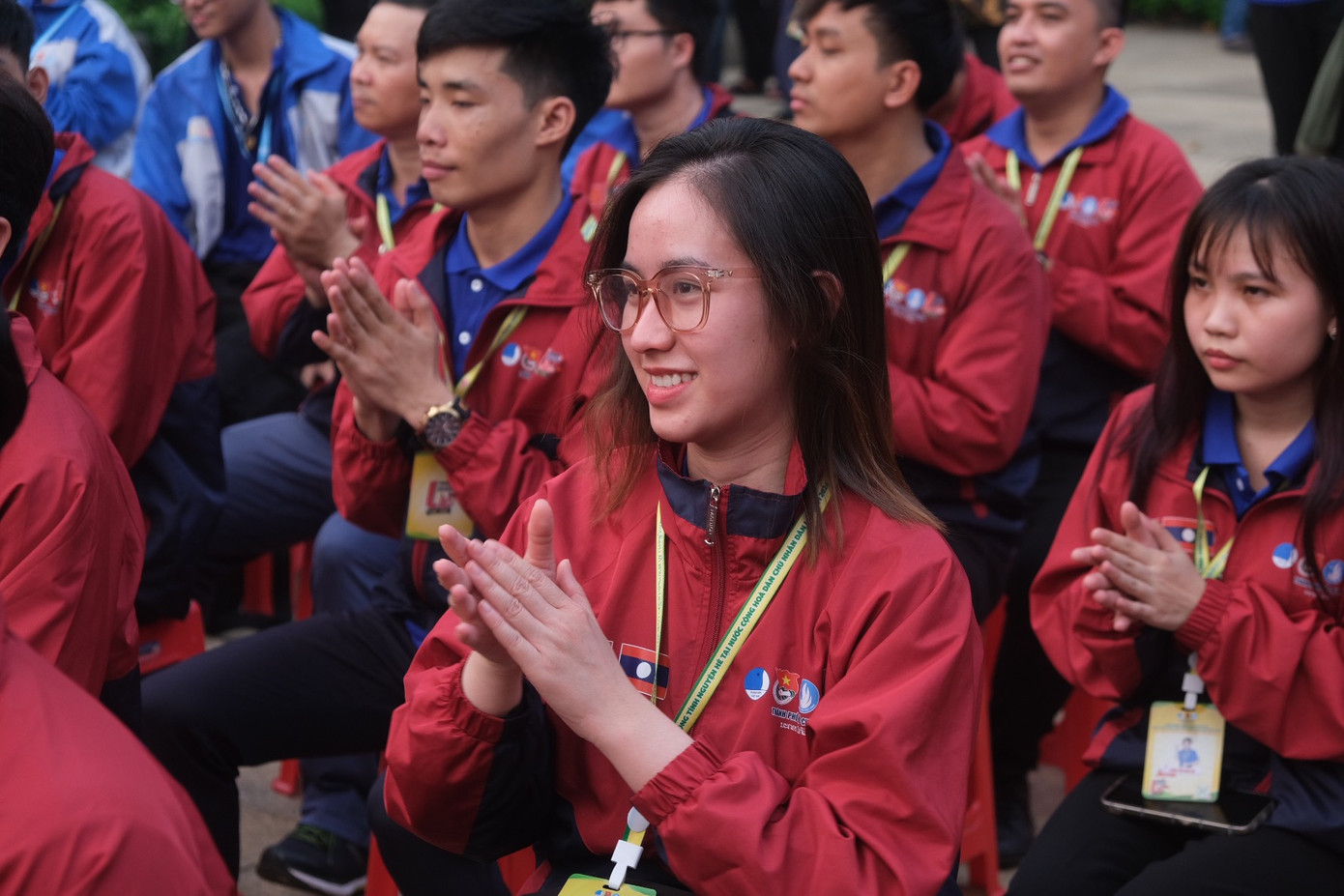 Những nụ cười rạng rỡ và niềm tin vào những điều tốt đẹp phía trước lan tỏa khắp buổi lễ xuất quân. Ảnh: Phú Quang Những nụ cười rạng rỡ và niềm tin vào những điều tốt đẹp phía trước lan tỏa khắp buổi lễ xuất quân. Ảnh: Phú Quang