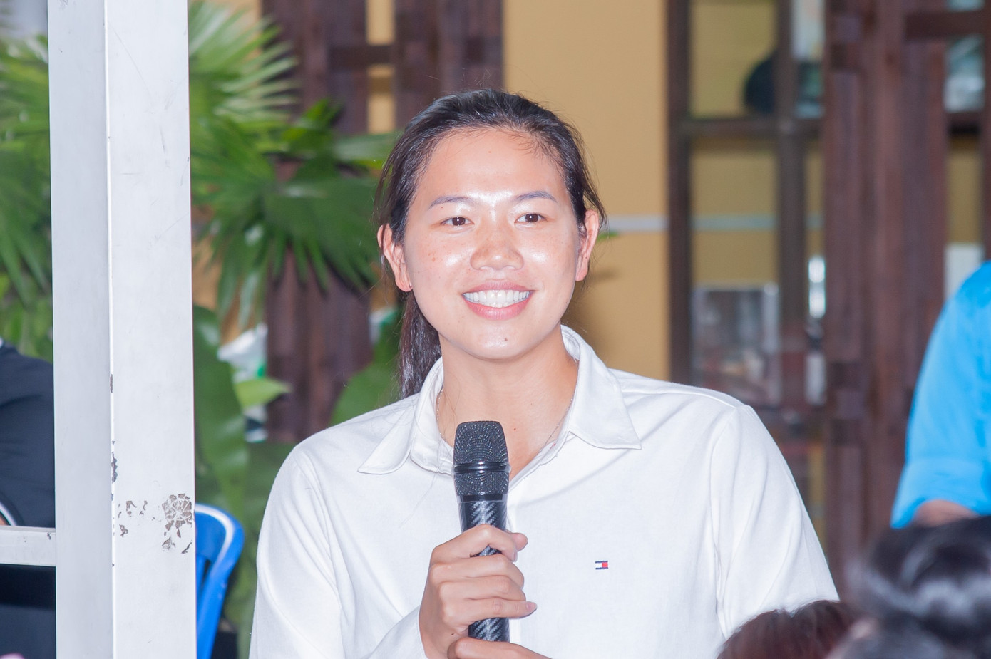 Kình ngư Nguyễn Thị Ánh Viên với những chia sẻ mộc mạc, chân thành đã lan tỏa tinh thần phấn đấu, cống hiến vì Tổ quốc đến với tuổi trẻ thành phố. Kình ngư Nguyễn Thị Ánh Viên với những chia sẻ mộc mạc, chân thành đã lan tỏa tinh thần phấn đấu, cống hiến vì Tổ quốc đến với tuổi trẻ thành phố.