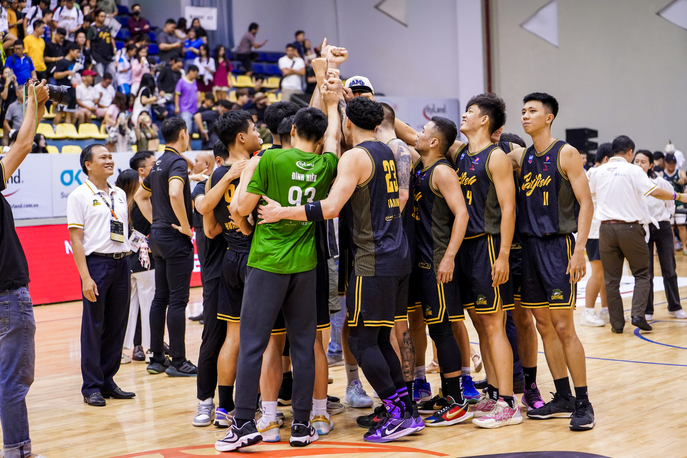 Tinh thần đoàn kết là một vũ khí đáng sợ của Cantho Catfish. Ảnh: VBA Tinh thần đoàn kết là một vũ khí đáng sợ của Cantho Catfish. Ảnh: VBA