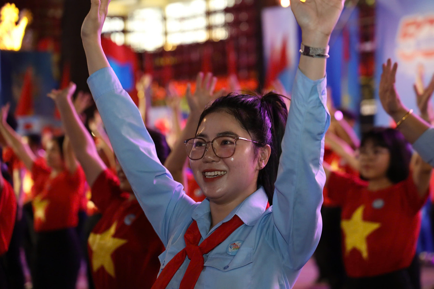 Tiết mục đồng diễn tại lễ khai mạc Youth Fest 2025.