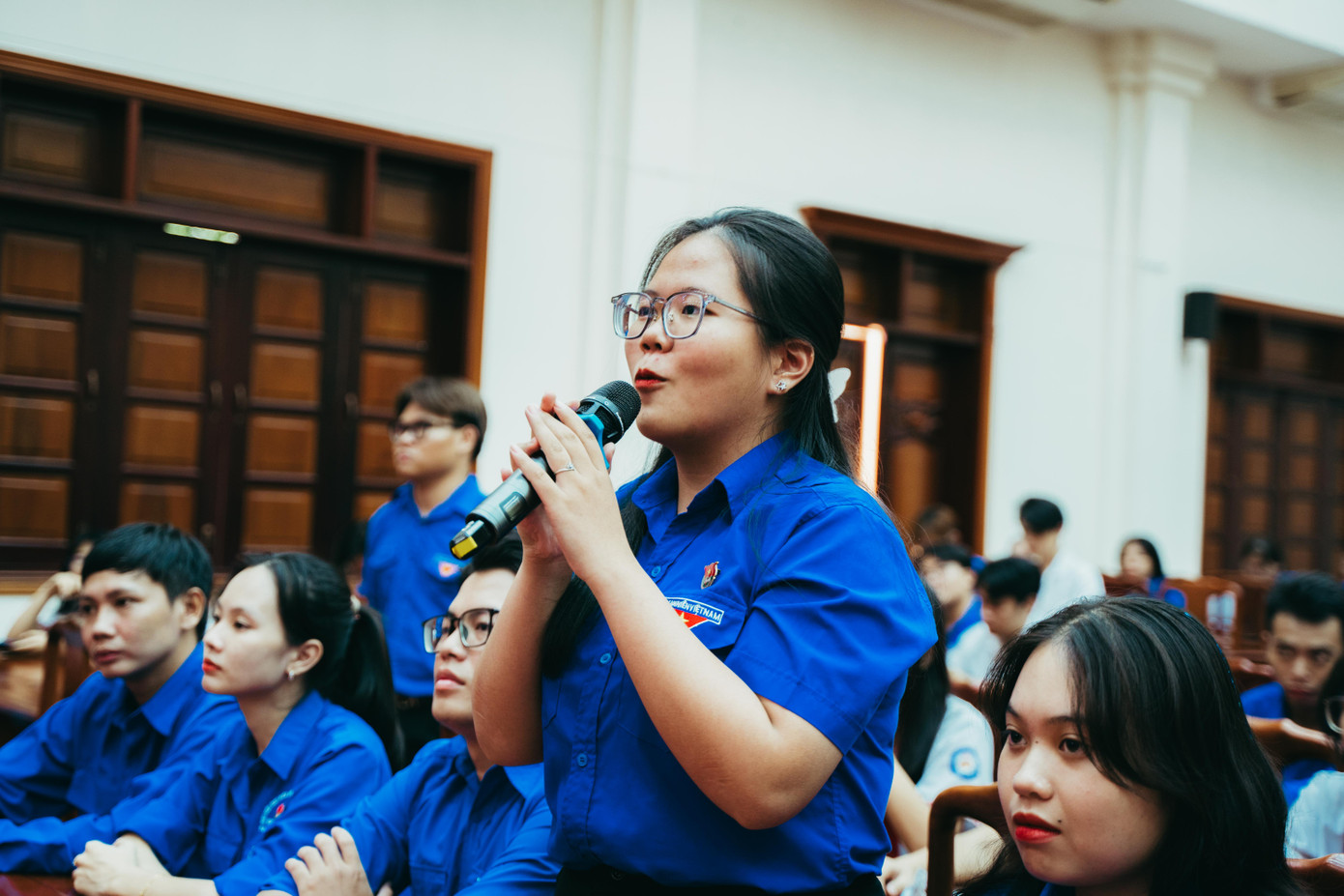 Trong buổi giao lưu, các bạn đoàn viên, thanh niên TP.HCM đã có cơ hội được trực tiếp trò chuyện cùng các diễn giả.