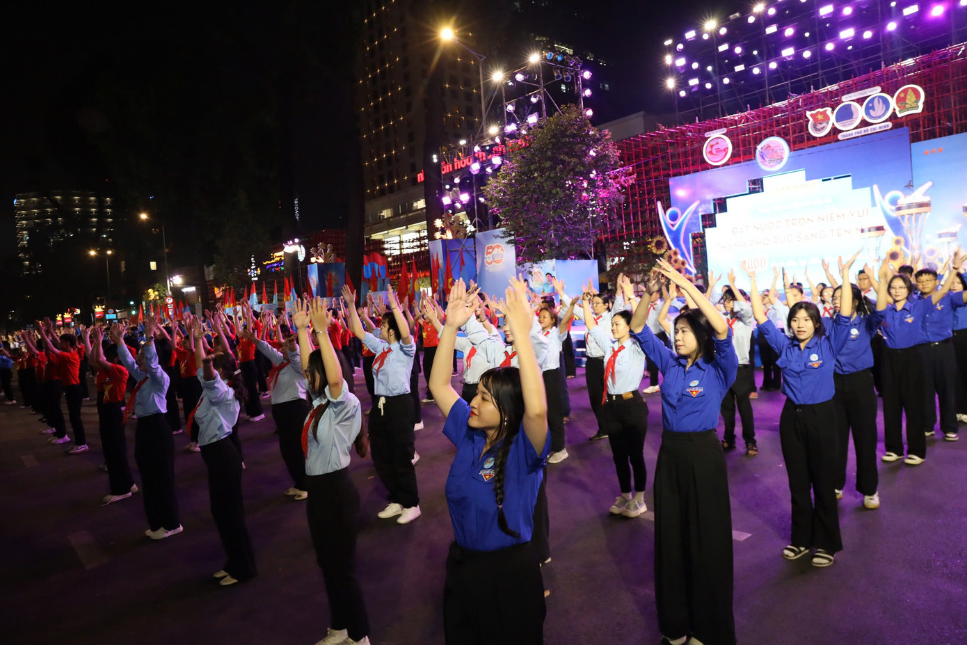 Tiết mục đồng diễn tại lễ khai mạc Youth Fest 2025.