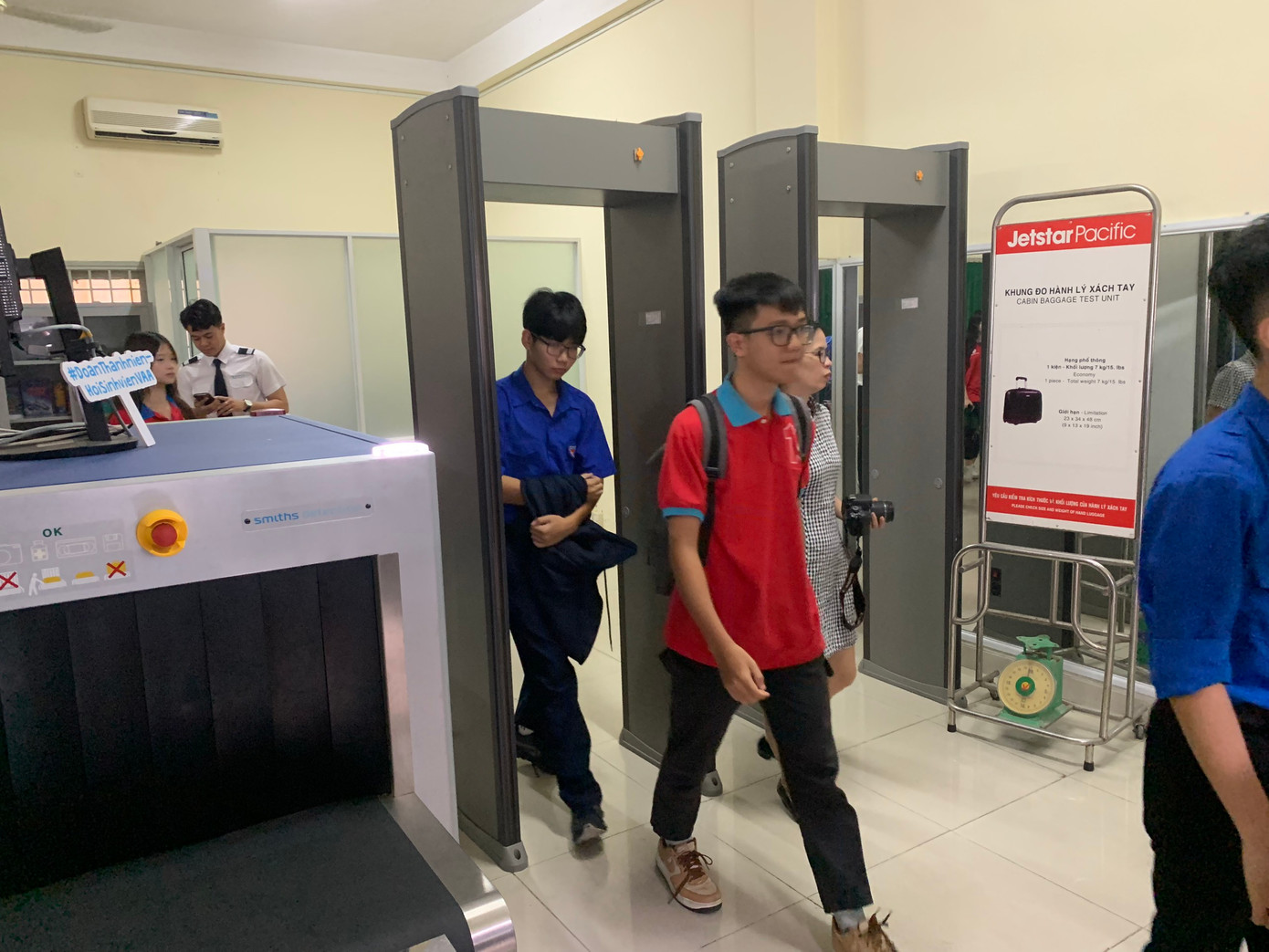 Hoạt động trải nghiệm Phòng thực hành kiểm soát an ninh Hàng không