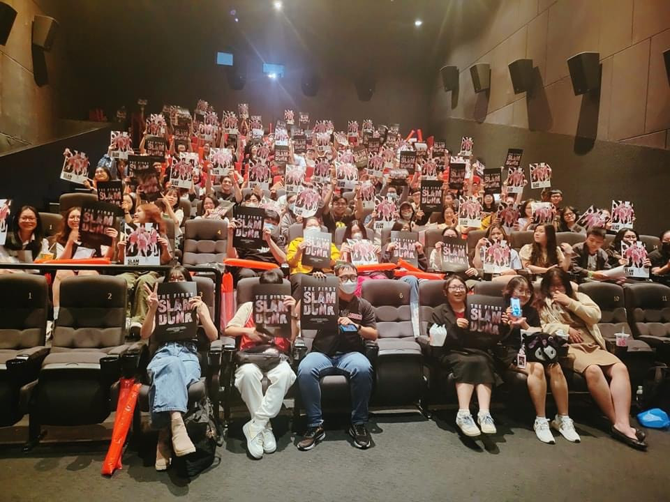 Buổi offline của fan bộ truyện tại rạp CGV Sư Vạn Hạnh. Ảnh: Slam Dunk Việt Nam Fanpage Buổi offline của fan bộ truyện tại rạp CGV Sư Vạn Hạnh. Ảnh: Slam Dunk Việt Nam Fanpage