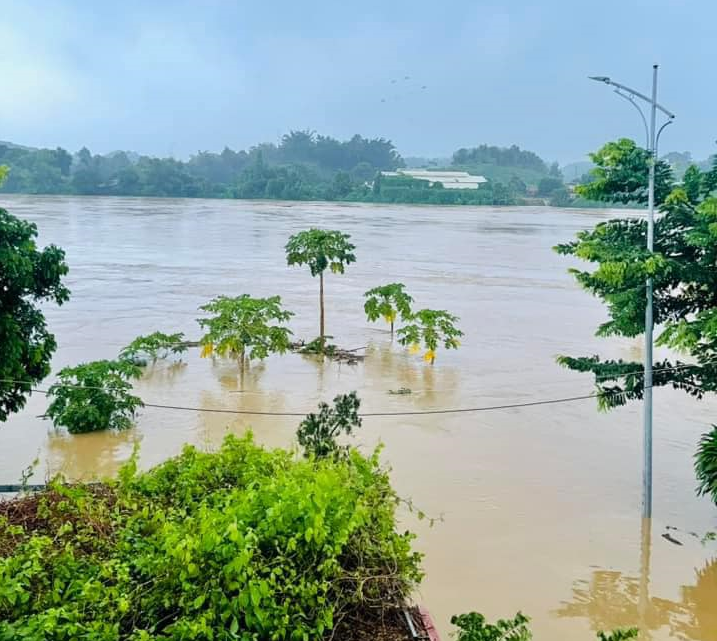 Mực nước trên sông Thao (Yên Bái) lên nhanh khiến nhiều nơi ngập sâu. Mực nước trên sông Thao (Yên Bái) lên nhanh khiến nhiều nơi ngập sâu.