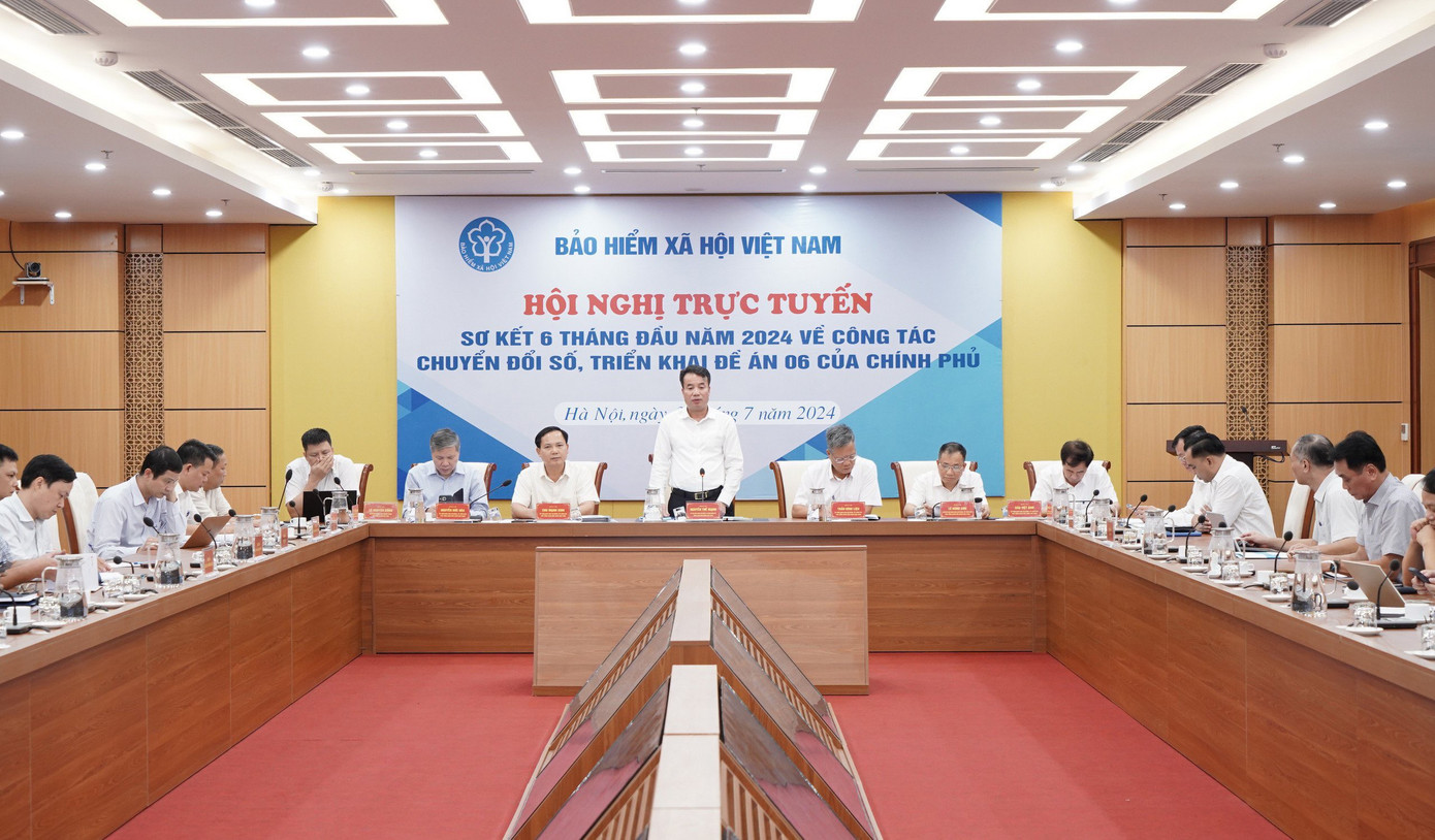 Tổng giám đốc BHXH Việt Nam - Nguyễn Thế Mạnh chủ trì hội nghị.