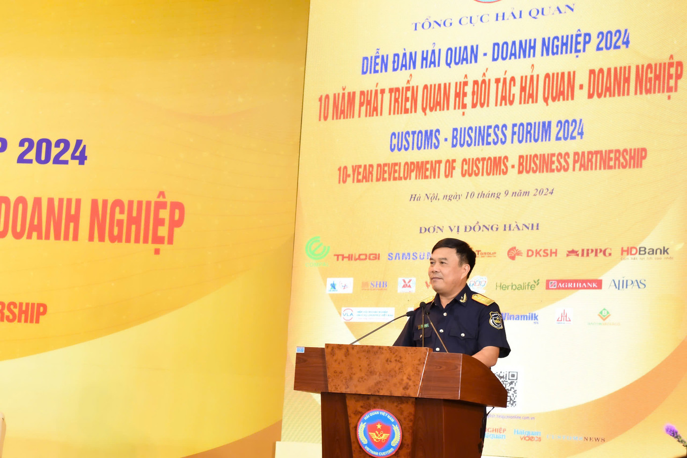 Tổng cục Hải quan Nguyễn Văn Thọ chia sẻ tại diễn đàn. Tổng cục Hải quan Nguyễn Văn Thọ chia sẻ tại diễn đàn.