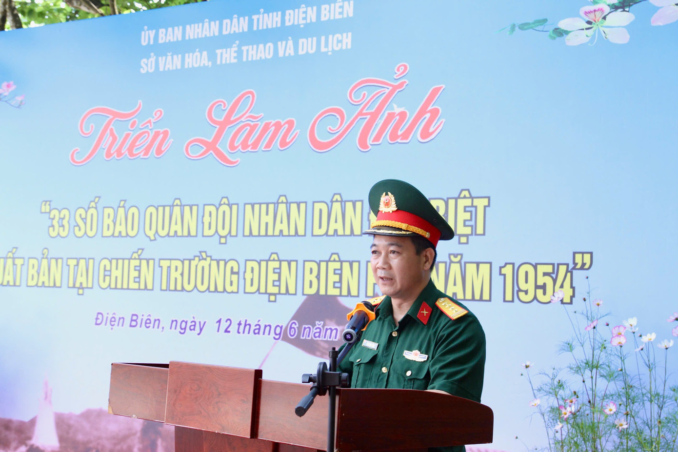 Đại tá Mè Quang Thắng phát biểu: Mỗi trang báo là một viên đạn xung kích, là ánh sáng dẫn đường nơi chiến trường.