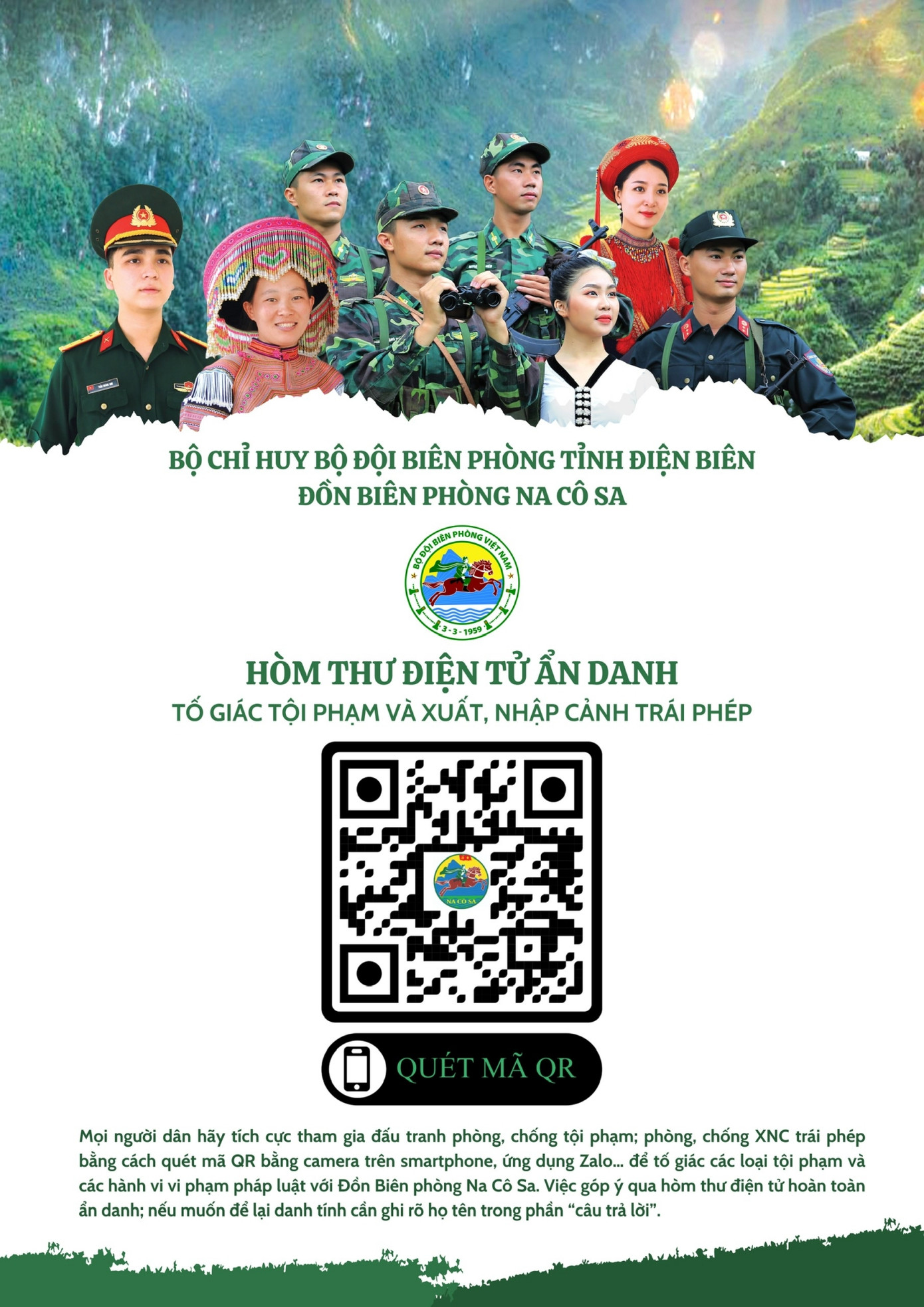 Các poster có gắn mã QR đươc dán tại các điểm công cộng. Các poster có gắn mã QR đươc dán tại các điểm công cộng.