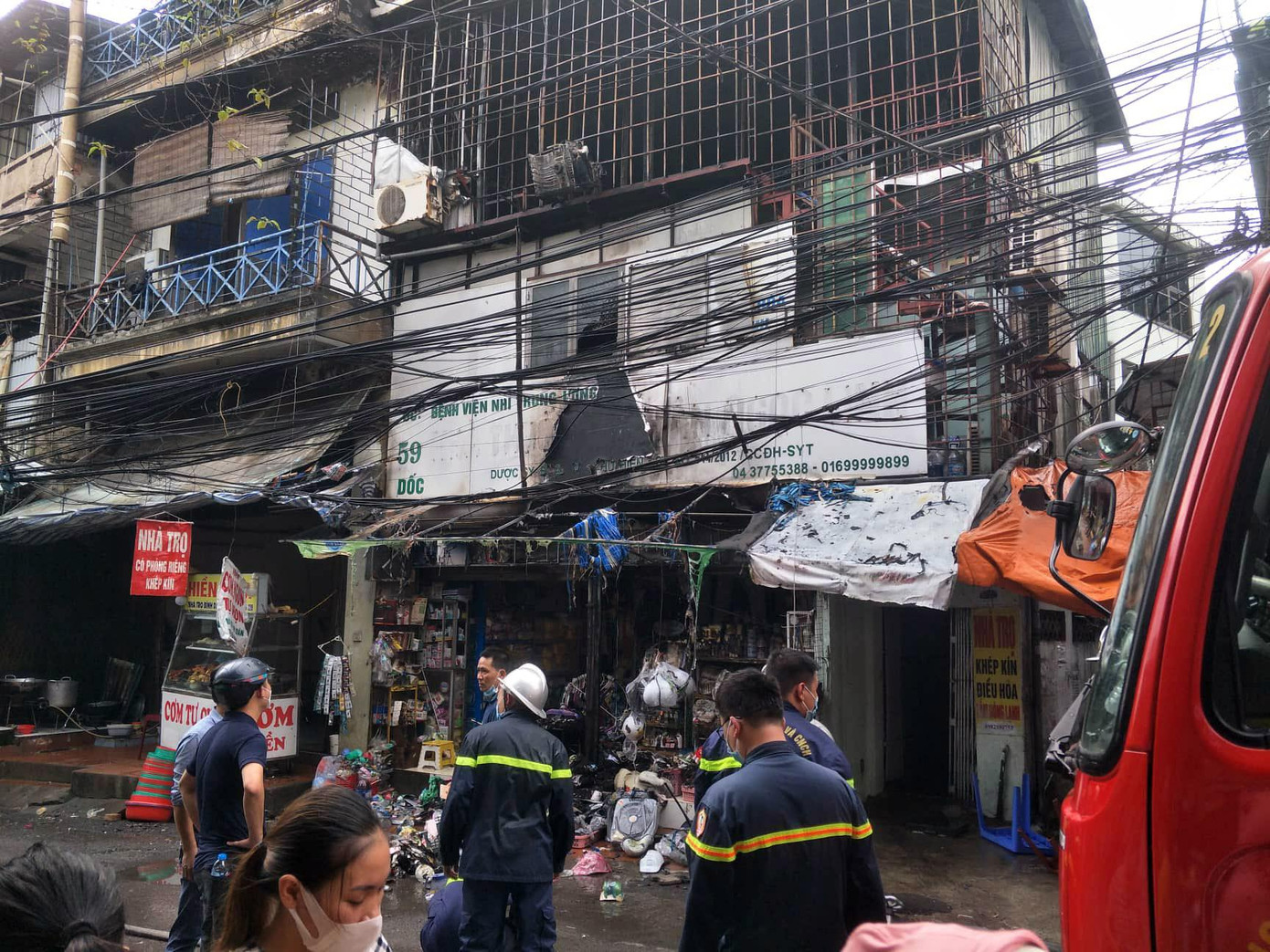 Hiện trường vụ cháy.