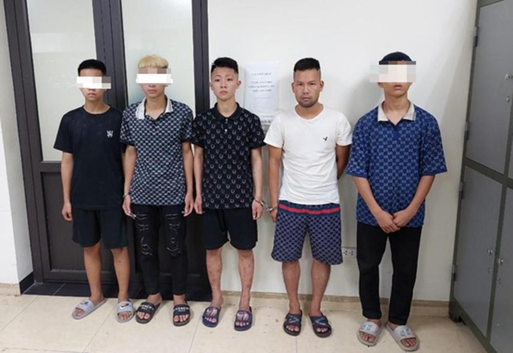 Nhóm đối tượng bị bắt giữ.