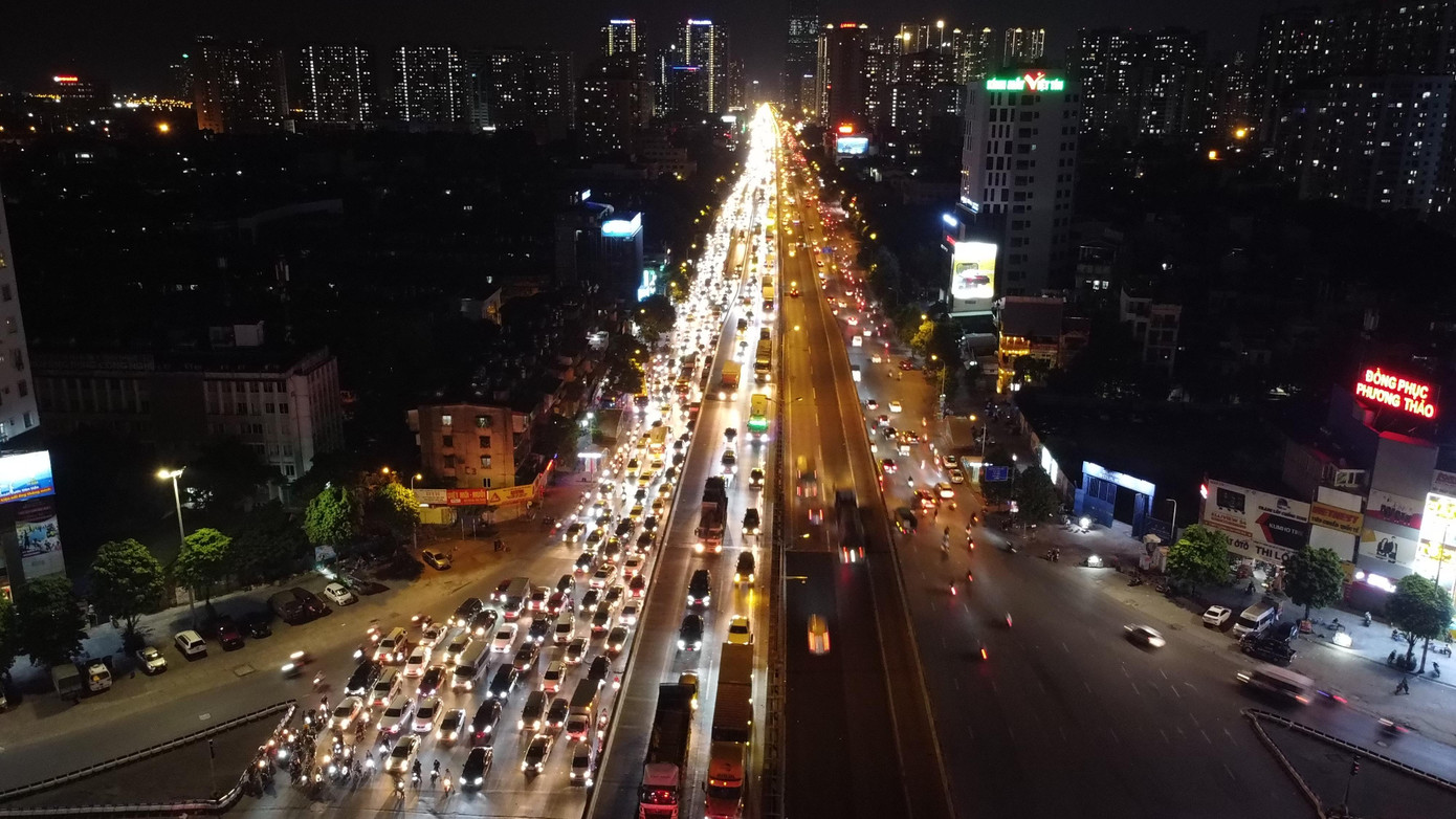 Hình ảnh đường Vành đai 3 nhìn từ trên cao. Hình ảnh đường Vành đai 3 nhìn từ trên cao.