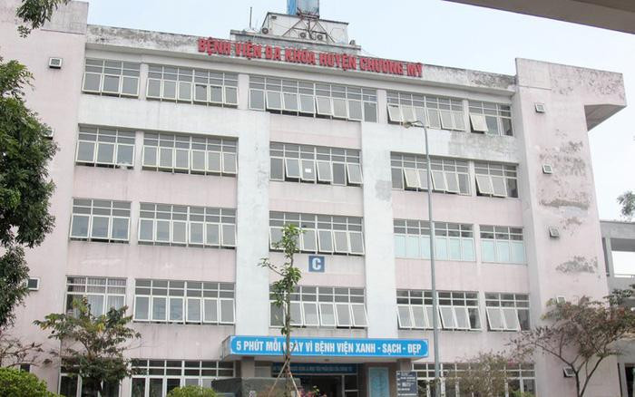 Bệnh viện Đa khoa huyện Chương Mỹ nơi xảy ra sự việc.