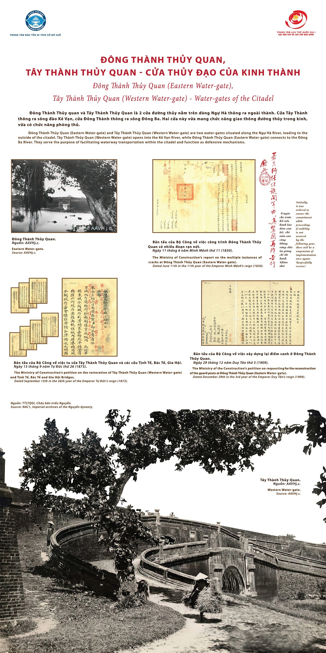 Pano trưng bày Triển lãm Kinh thành Huế - Dấu xưa còn lại.