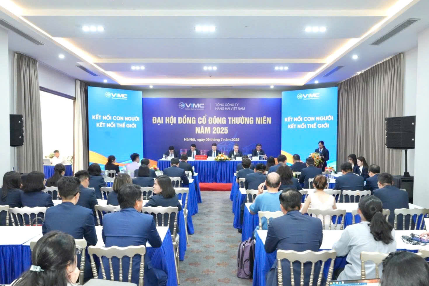 Đại hội cổ đông thường niên năm 2025 của VIMC trong sáng 9/7. Ảnh: VIMC.