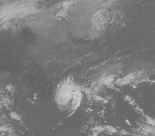 Ảnh mây vệ tinh cơn bão số 1. Ảnh: Trung tâm dự báo Khí tượng Thủy văn Trung ương