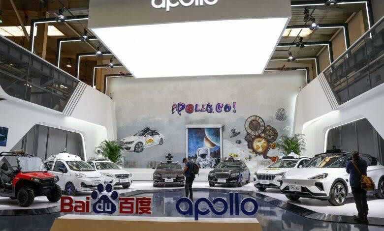 Dịch vụ robotaxi của Baidu có tên tiếng Anh là Apollo Go. Ảnh: EFE. Dịch vụ robotaxi của Baidu có tên tiếng Anh là Apollo Go. Ảnh: EFE.