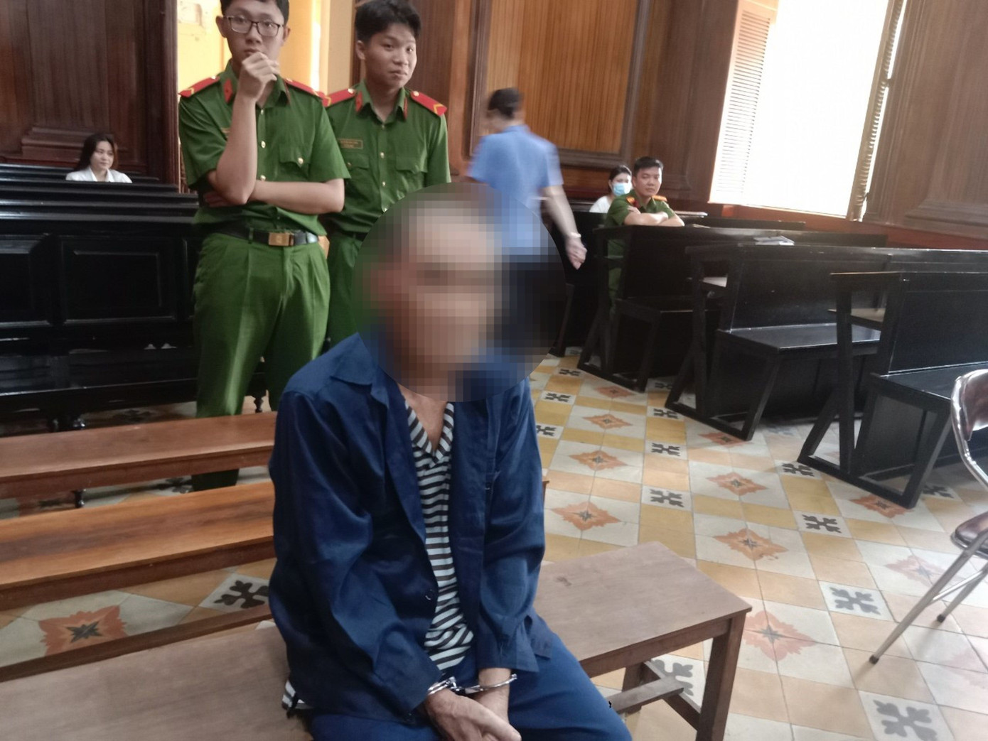 Bị cáo Nguyễn Thành Hiệp tại tòa.