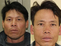 Ông Đoàn Văn Vươn (trái) và Đoàn Văn Quý (phải)