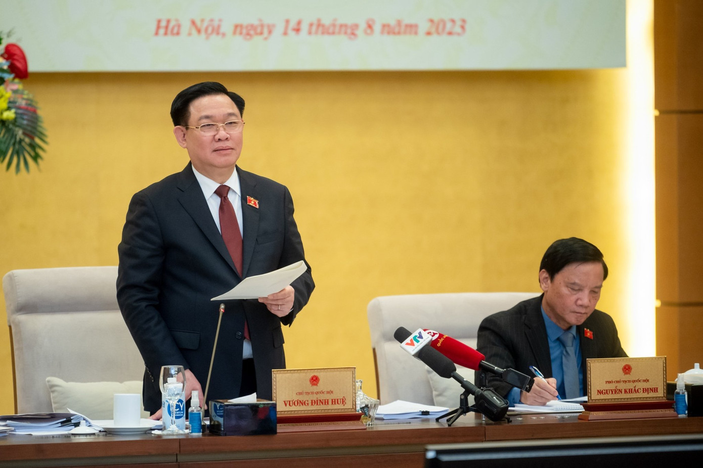 Chủ tịch Quốc hội Vương Đình Huệ. Ảnh: Di Linh.