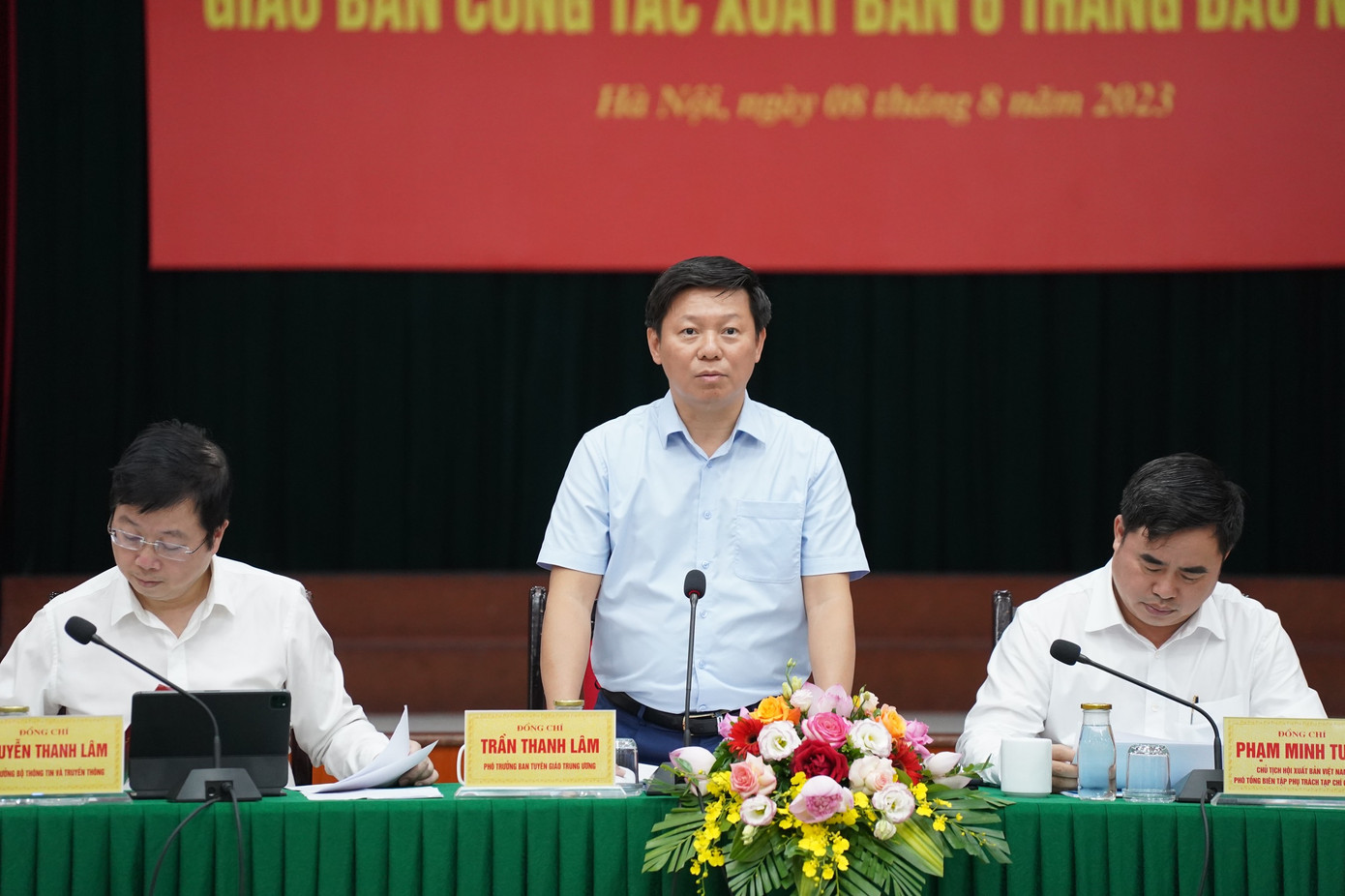 Phó trưởng Ban Tuyên giáo Trung ương Trần Thanh Lâm phát biểu tại hội nghị. Ảnh: Ngọc Thắng Phó trưởng Ban Tuyên giáo Trung ương Trần Thanh Lâm phát biểu tại hội nghị. Ảnh: Ngọc Thắng