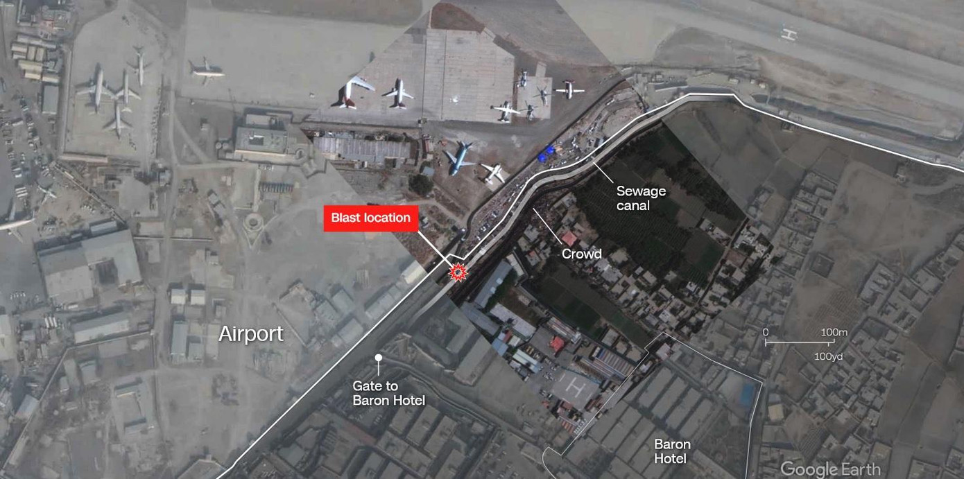 Vị trí vụ nổ. Nguồn: CNN.