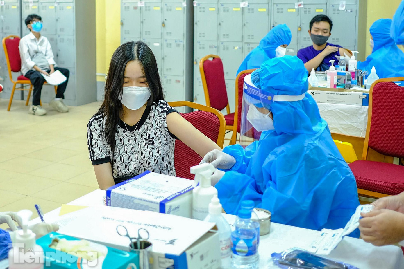 Phần lớn học sinh không còn tâm lý thấp thỏm, lo lắng trong lần tiêm mũi 1.