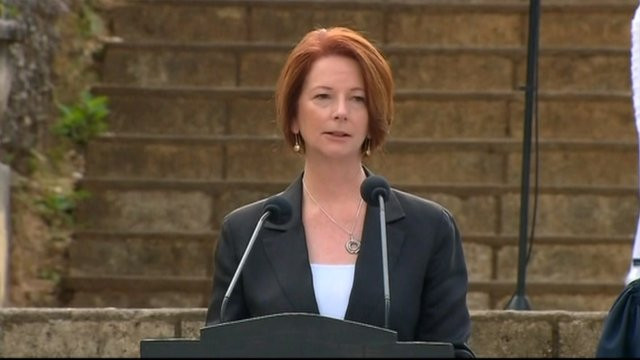 Thủ tướng Julia Gillard phát biểu tại buổi lễ