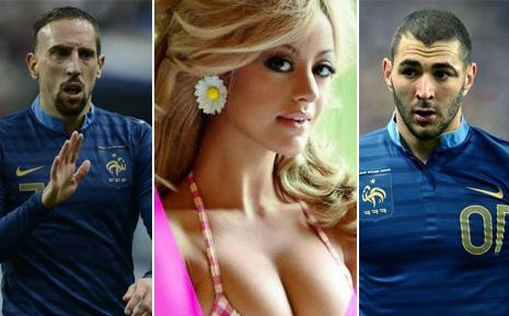 Hai cầu thủ Pháp đã dính một cú lừa từ cô gái Zahia Dehar