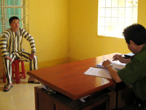 Tăng Hiến Đức tại cơ quan điều tra.