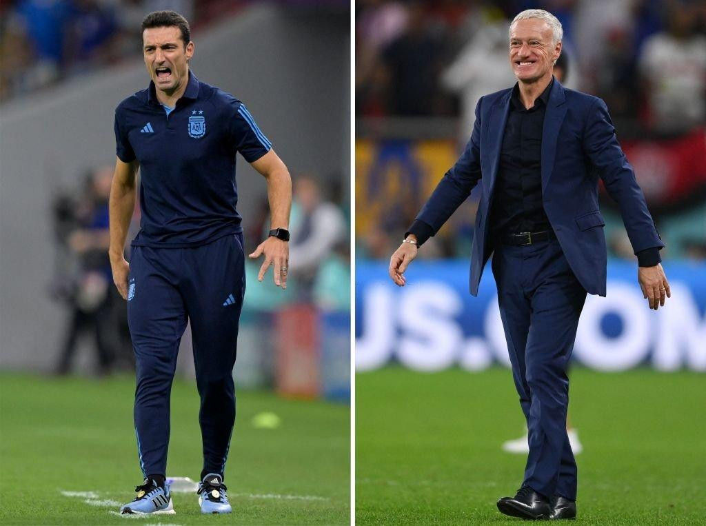 HLV Scaloni (trái) non kinh nghiệm hơn so với Deschamps.