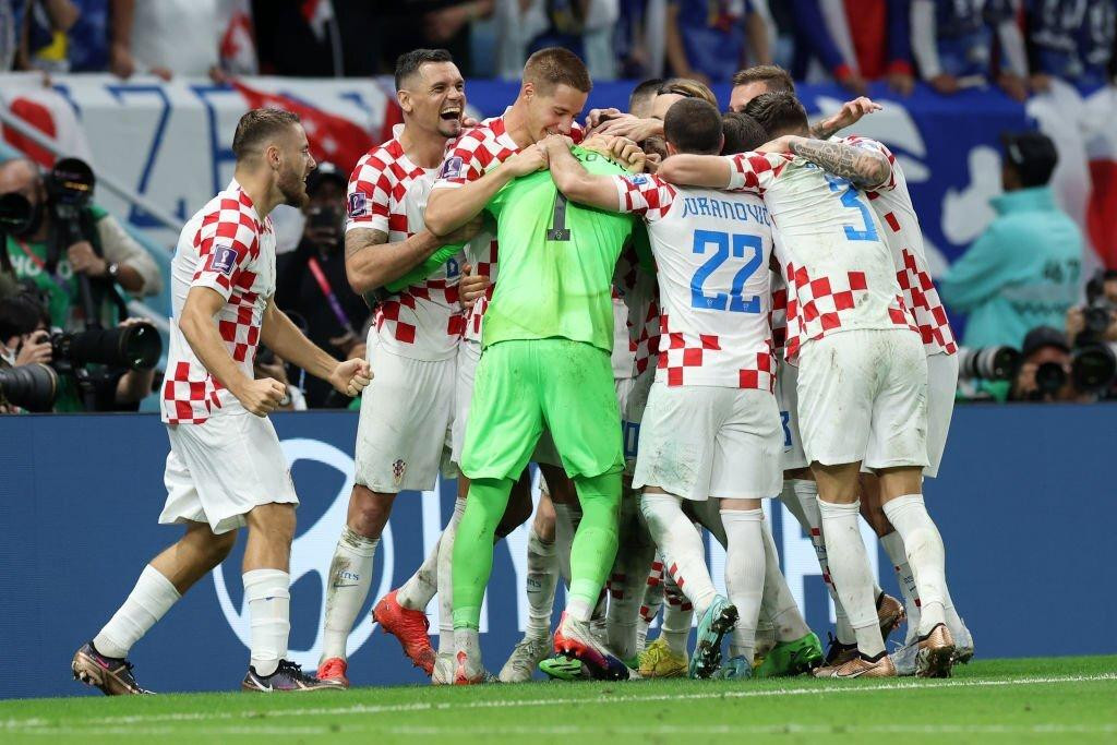 Các cầu thủ Croatia ăn mừng sau khi giành chiến thắng trước Nhật Bản. Các cầu thủ Croatia ăn mừng sau khi giành chiến thắng trước Nhật Bản.