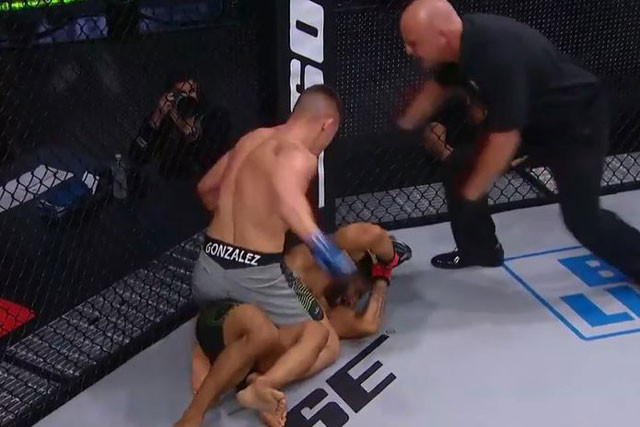 James Gonzalez đấm gục đối thủ.