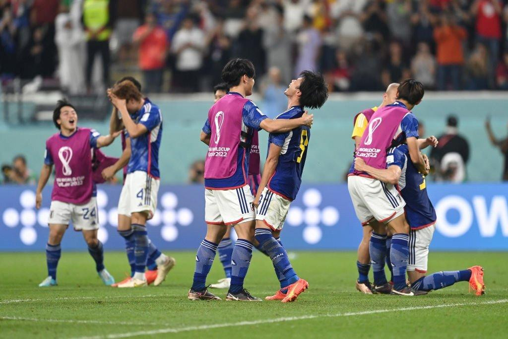 Niềm vui ngây ngất của các tuyển thủ Nhật Bản Niềm vui ngây ngất của các tuyển thủ Nhật Bản