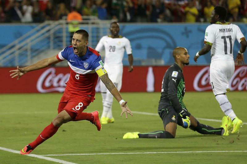 5. Clint Dempsey (Mỹ, 00:29, trận gặp Ghana ở vòng bảng World Cup 2014). 5. Clint Dempsey (Mỹ, 00:29, trận gặp Ghana ở vòng bảng World Cup 2014).