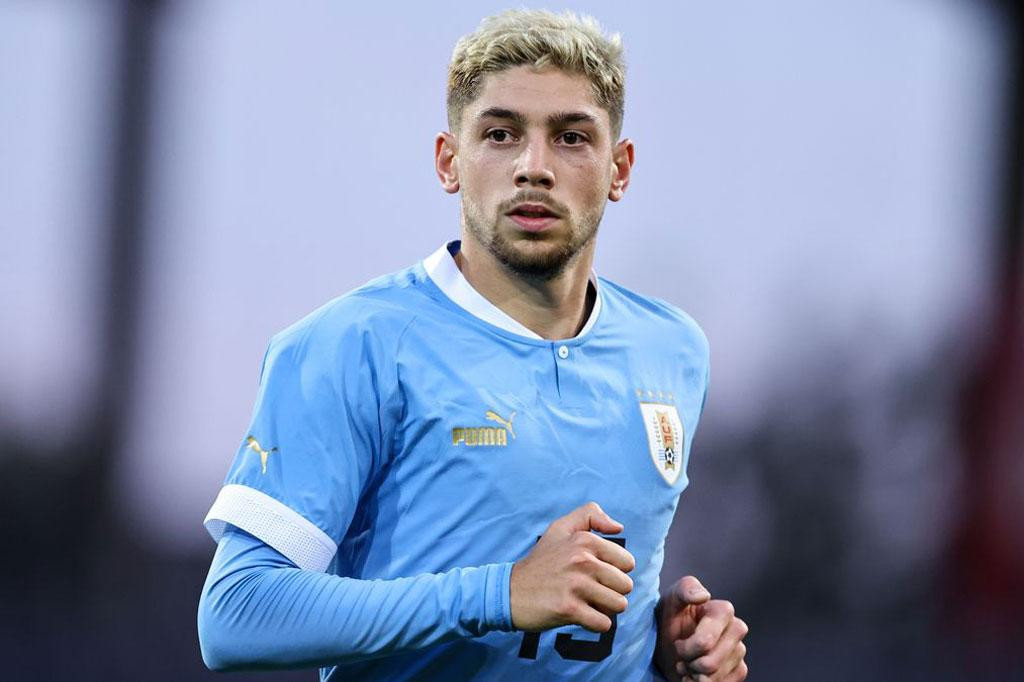 =4. Federico Valverde (Real Madrid, ĐT Uruguay, định giá chuyển nhượng: 100 triệu euro).