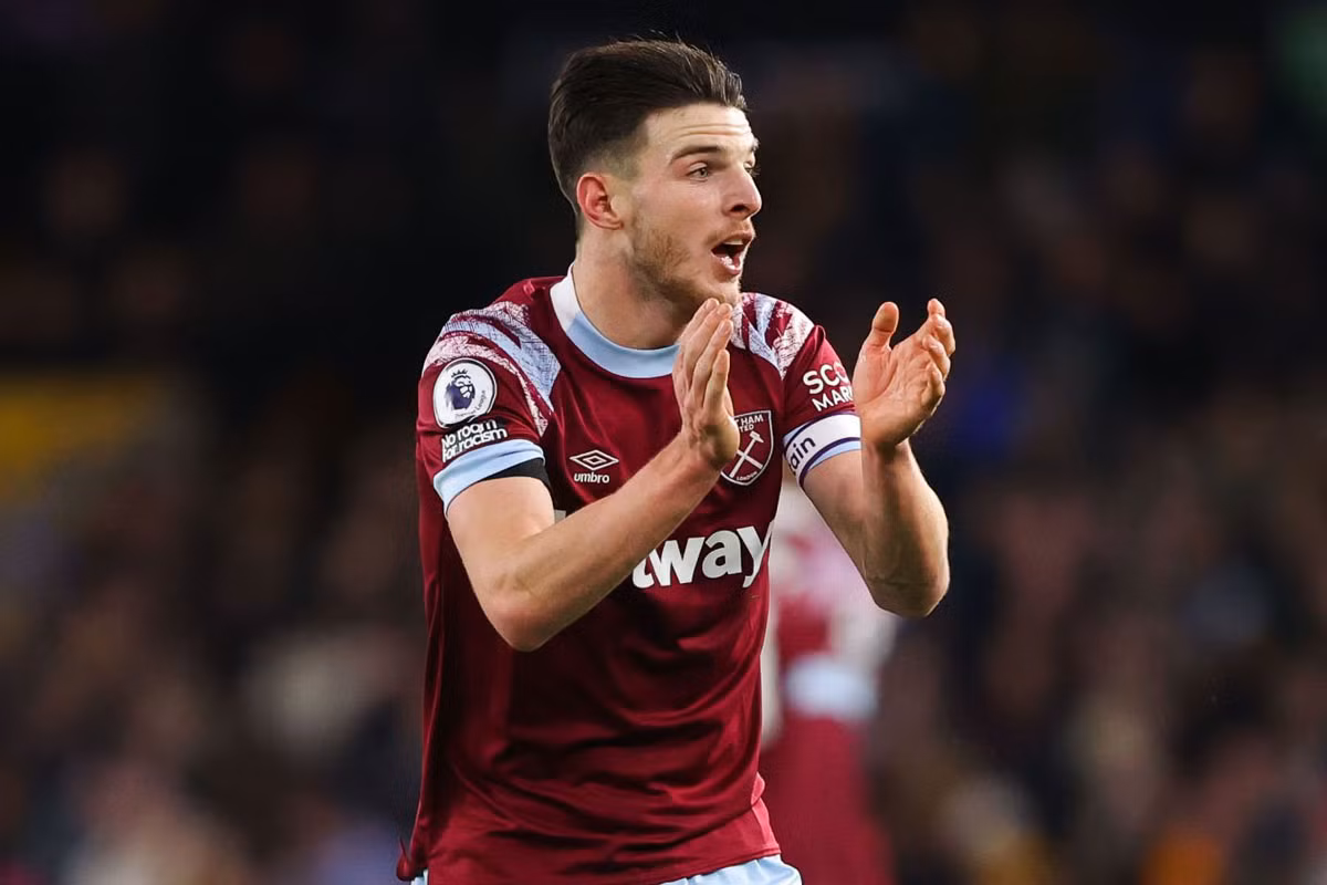 =5. Declan Rice (West Ham, định giá chuyển nhượng: 80 triệu euro).
