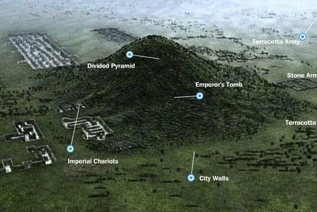 Vị trí lăng mộ Tần Thủy Hoàng. Vị trí lăng mộ Tần Thủy Hoàng.
