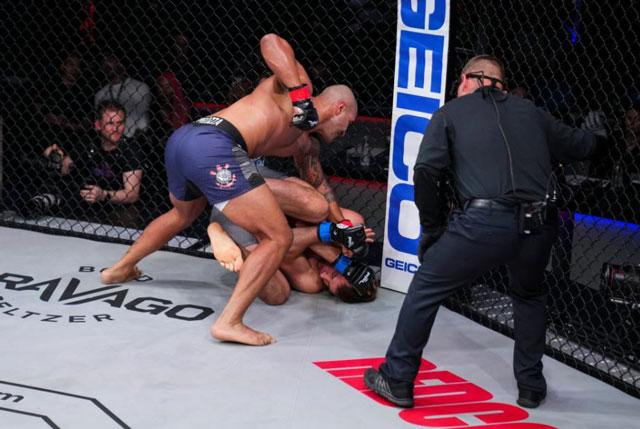 Bruno Cappelozza đấm gục đối thủ.