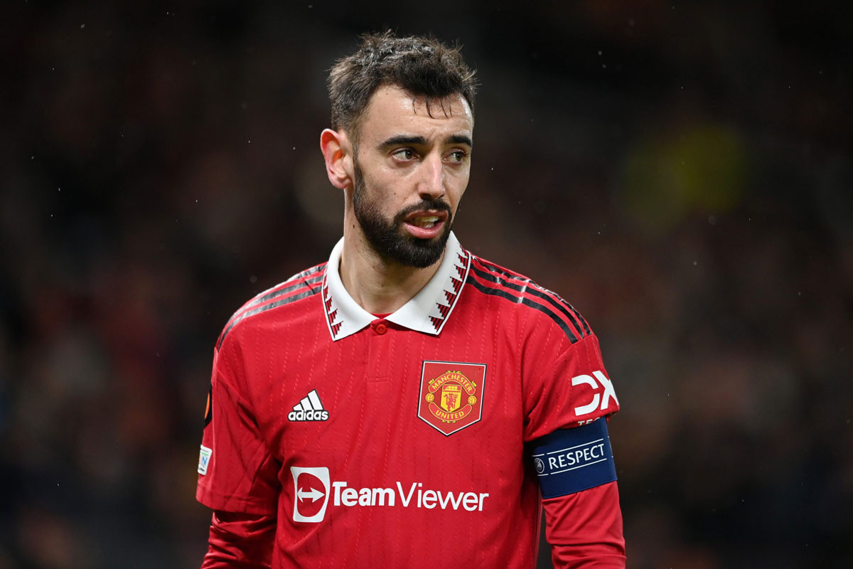 2. Bruno Fernandes (MU, ĐT Bồ Đào Nha, số trận thi đấu ở cấp độ CLB và ĐTQG từ đầu mùa giải 2022/23 đến nay: 49, tổng số phút đã thi đấu: 4.252). 2. Bruno Fernandes (MU, ĐT Bồ Đào Nha, số trận thi đấu ở cấp độ CLB và ĐTQG từ đầu mùa giải 2022/23 đến nay: 49, tổng số phút đã thi đấu: 4.252).