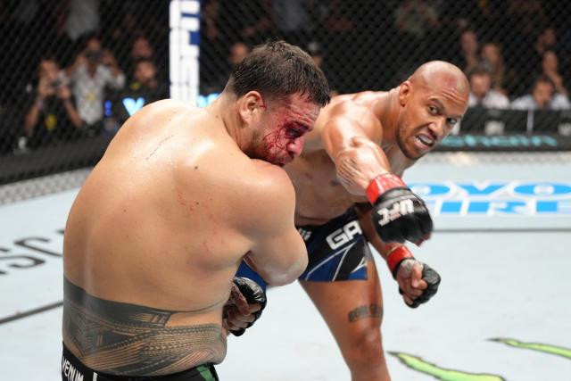 Ciryl Gane ra đòn chuẩn xác.