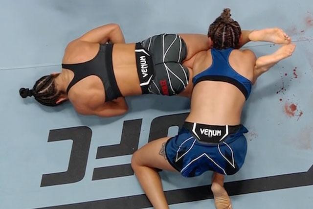 Đòn bẻ tay giúp Lupita Godinez giành chiến thắng.