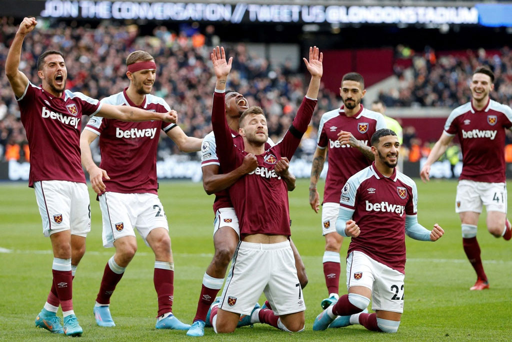 8. West Ham (số lần dứt điểm từ đầu mùa giải 2022/23 đến nay: 337 lần).