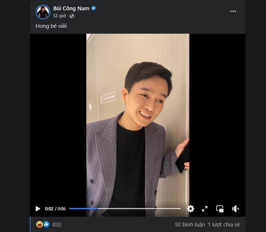 Nhạc sĩ trẻ Bùi Công Nam cũng tranh thủ đu trend "Hong bé ơi" trên trang cá nhân. Nhạc sĩ trẻ Bùi Công Nam cũng tranh thủ đu trend "Hong bé ơi" trên trang cá nhân.