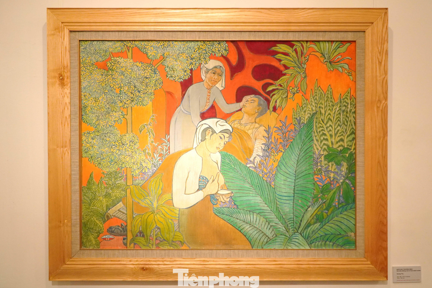 Tác phẩm Nuôi dấu thương binh (Tranh Sơn dầu) - Tác giả Quang Thọ. Tác phẩm Nuôi dấu thương binh (Tranh Sơn dầu) - Tác giả Quang Thọ.