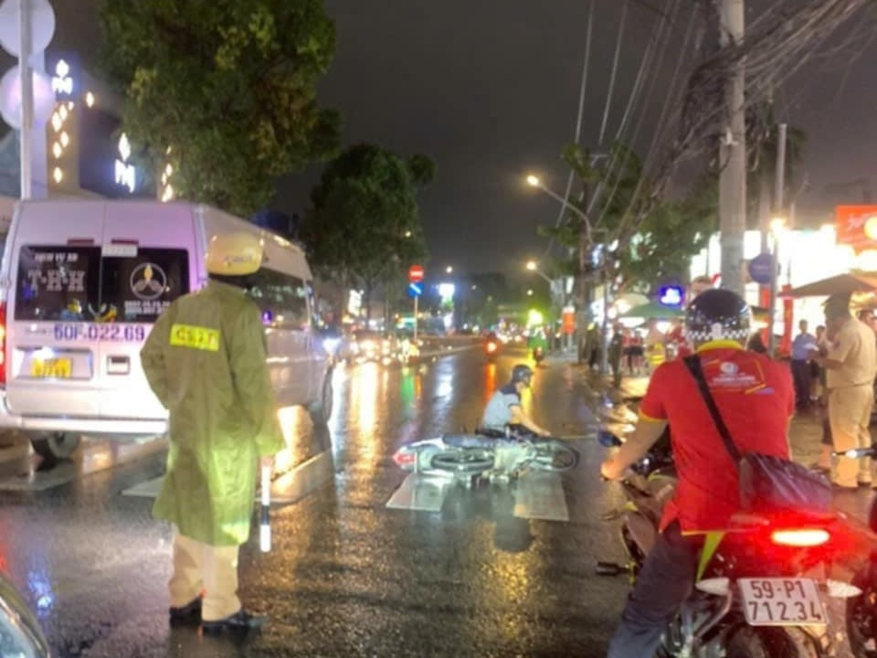 Hiện trường vụ tai nạn. Ảnh: HC Hiện trường vụ tai nạn. Ảnh: HC