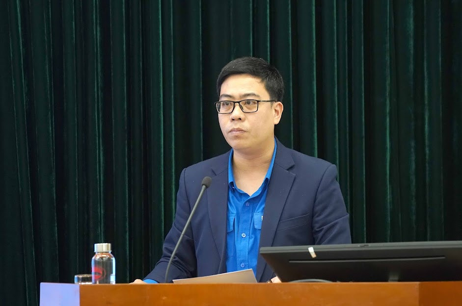 Anh Đào Anh Tuấn, Bí thư Đoàn Thanh niên Học viện Chính trị Quốc gia Hồ Chí Minh. Ảnh: Ngọc Thắng