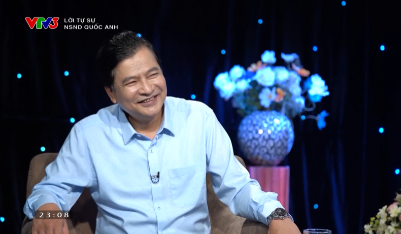 NSND Quốc Anh trong chương trình Lời tự sự. Ảnh: CMH. NSND Quốc Anh trong chương trình Lời tự sự. Ảnh: CMH.