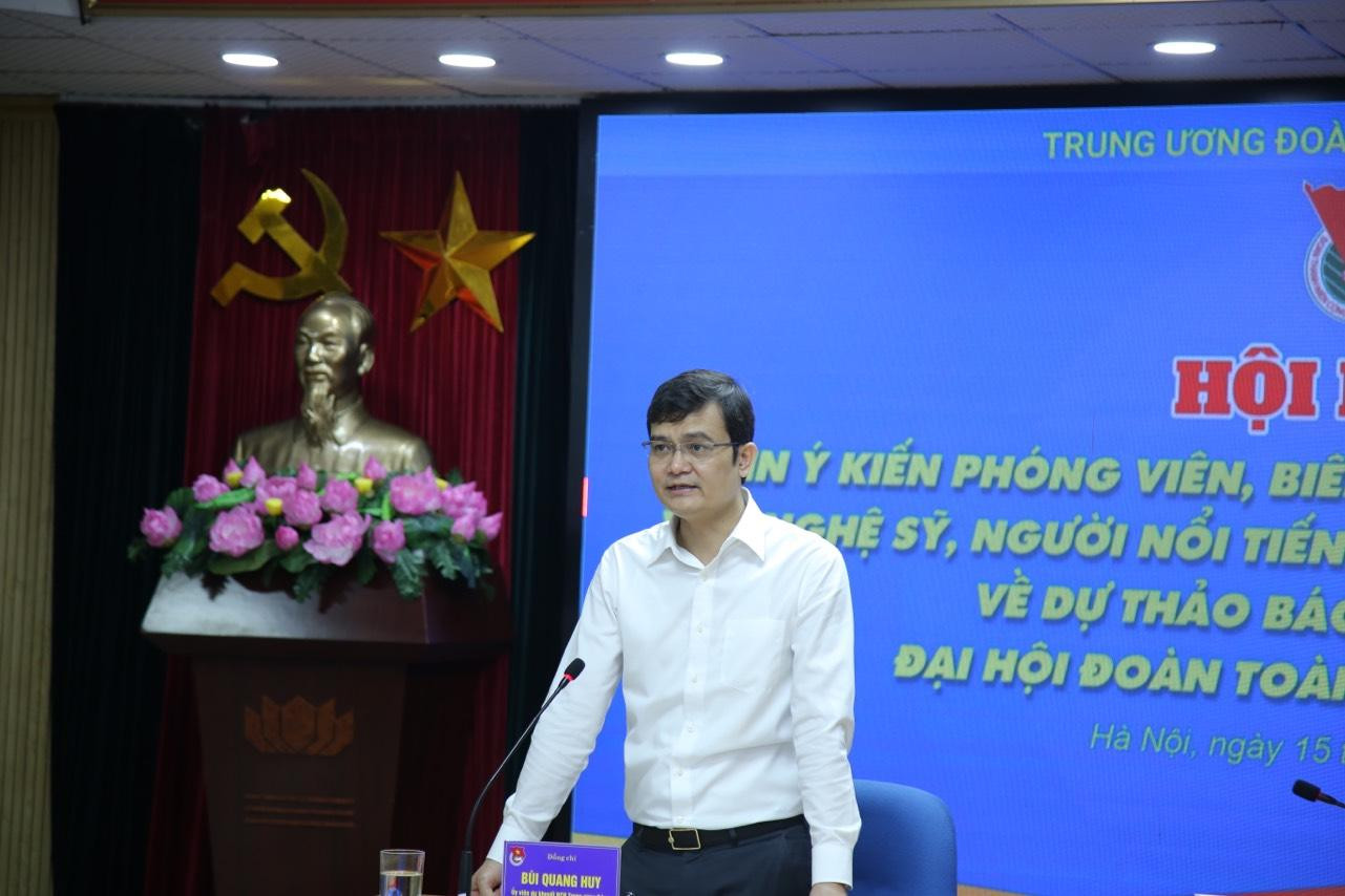 Anh Bùi Quang Huy, Ủy viên dự khuyết T.Ư Đảng, Bí thư thường trực T.Ư Đoàn. Ảnh: Lâm Đăng Hải Anh Bùi Quang Huy, Ủy viên dự khuyết T.Ư Đảng, Bí thư thường trực T.Ư Đoàn. Ảnh: Lâm Đăng Hải