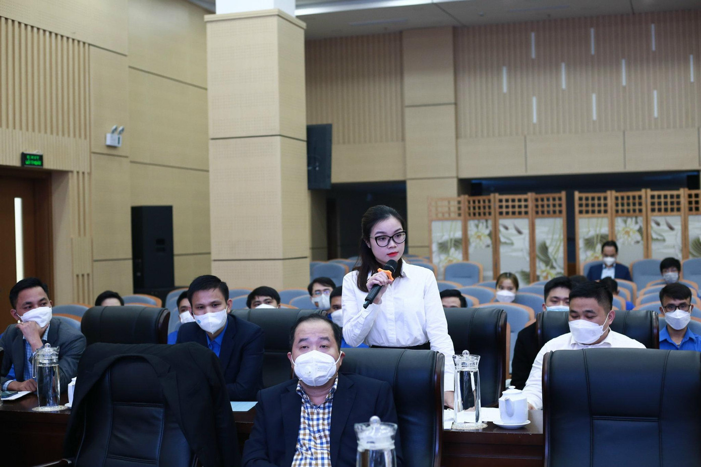 Các đại biểu phát biểu tại hội nghị. Ảnh: Bảo Anh Các đại biểu phát biểu tại hội nghị. Ảnh: Bảo Anh